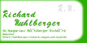 richard muhlberger business card